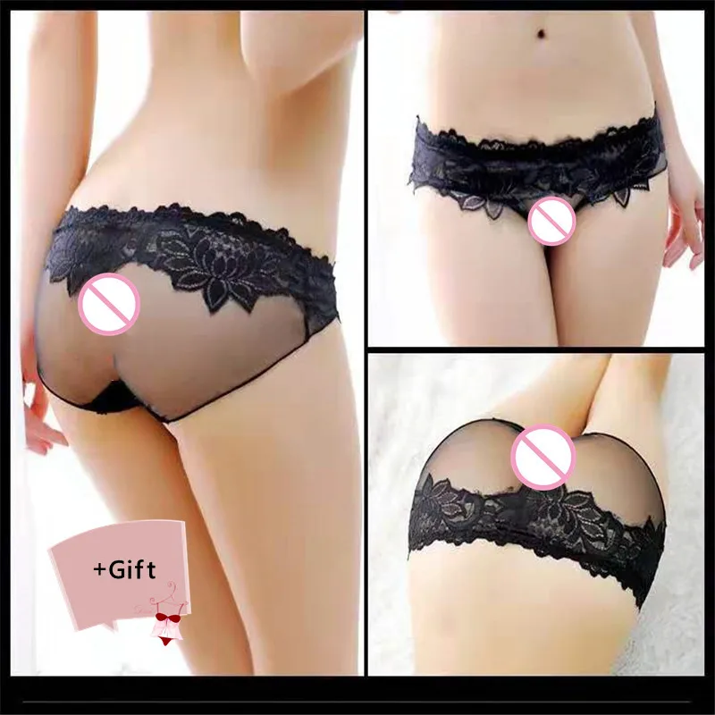 Sexy Fashion Lace Transparent Hollow Solid Private Underwear Thong Panties embroidered Allure Erotic For Women Body | Тематическая