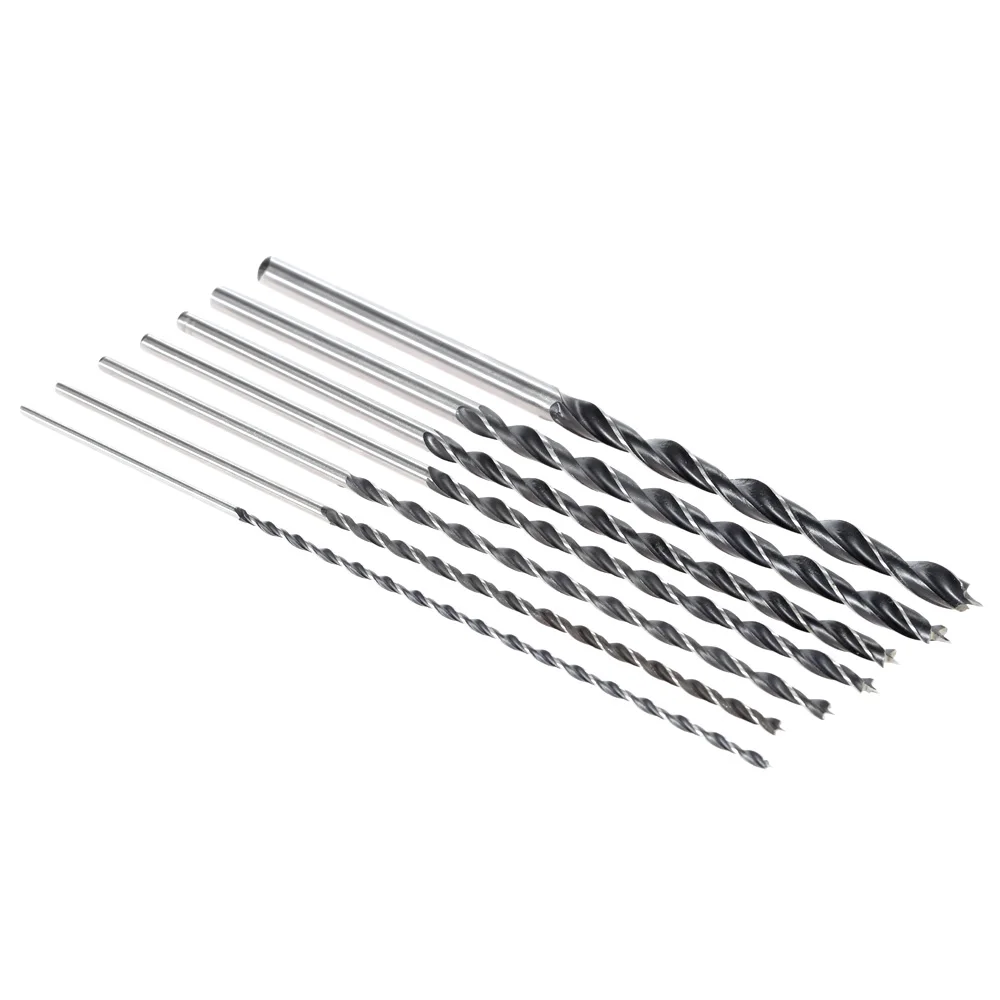 

7pcs/set Drill Bit 300mm Extra-Long Brad Point High-carbon Steel Wood Drill Bit Set Three Point Woodworking Drill