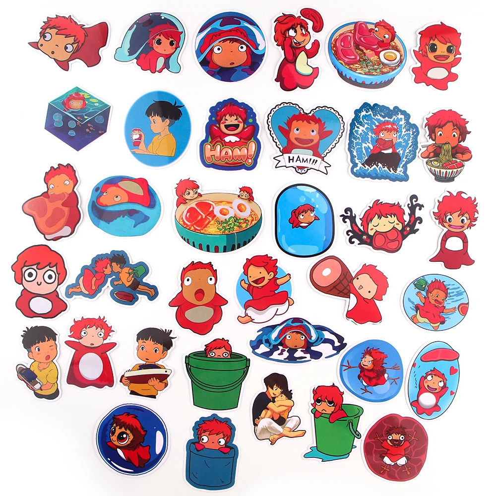 Ransitute R875 36pcs/set Cartoon Scrapbooking Stickers Decal For Guitar Laptop Car Fridge Graffiti Sticker | Компьютеры и офис