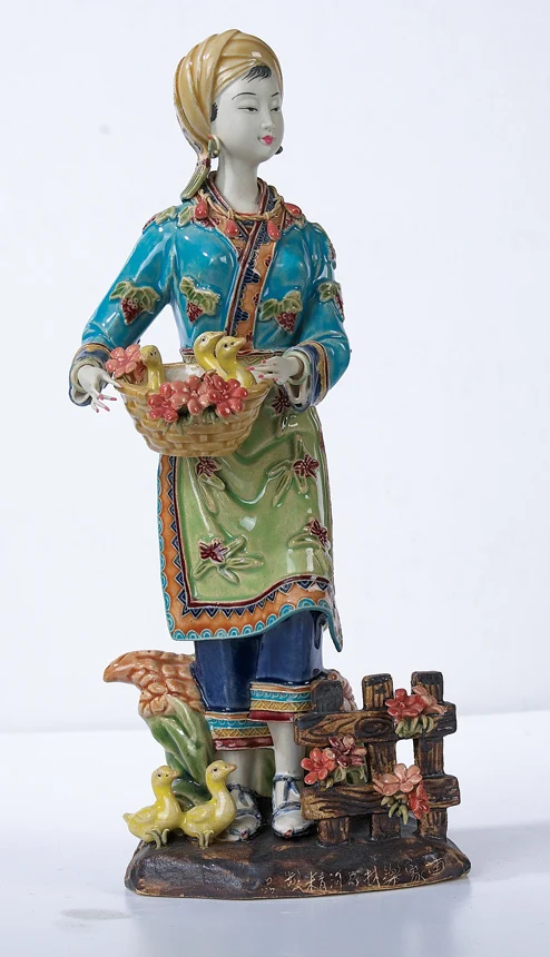 

Painted porcelain classic lady ornament doll ceramic folk custom presents Chinese Style decoration