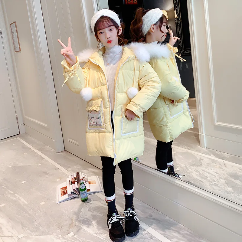 

Girls' cotton-padded clothes children's clothing 2020 new coats thickening children's autumn and winter clothes female big child