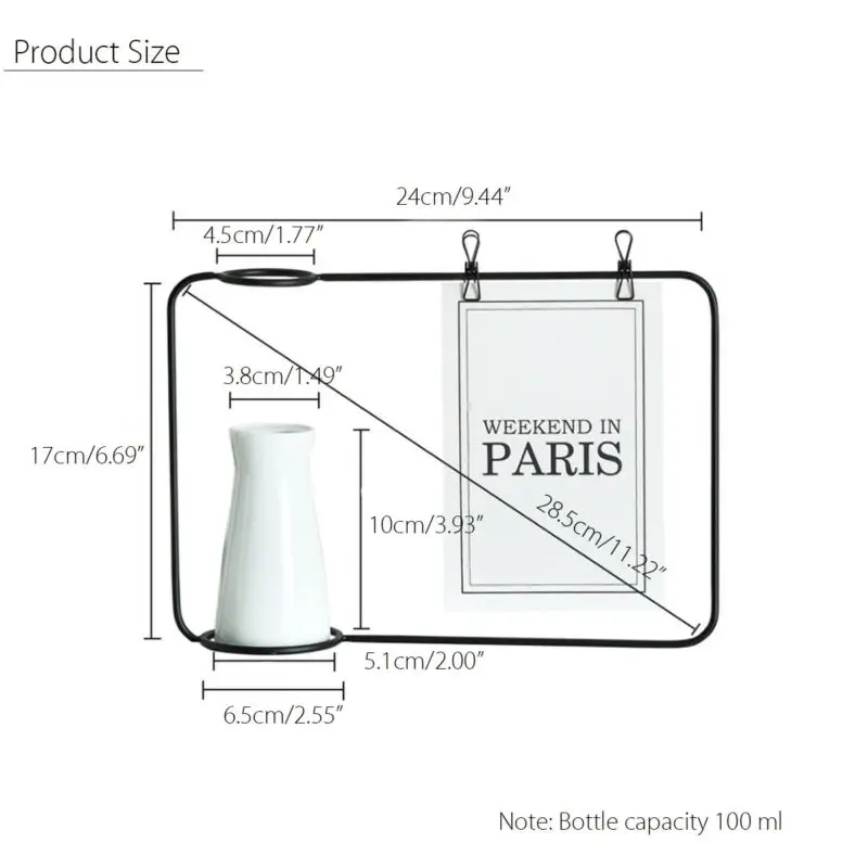 Креативная железная фоторамка подставка держатель с зажимом для открытки