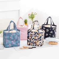 18pcslot portable lunch bag fashion insulated thermal tote oxford lunch bag waterproof handbag pouch reusable food picnic bag