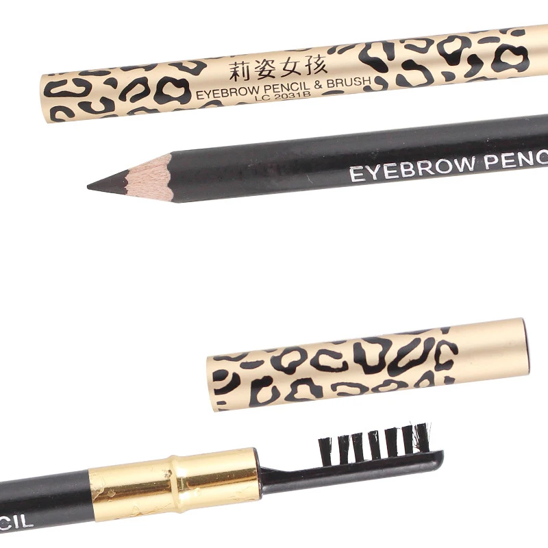 

Leopard Eyebrow Pencil Waterproof Sweat Natural Durable Not Dizzy Dye Decolorization Makeup Artist Dedicated