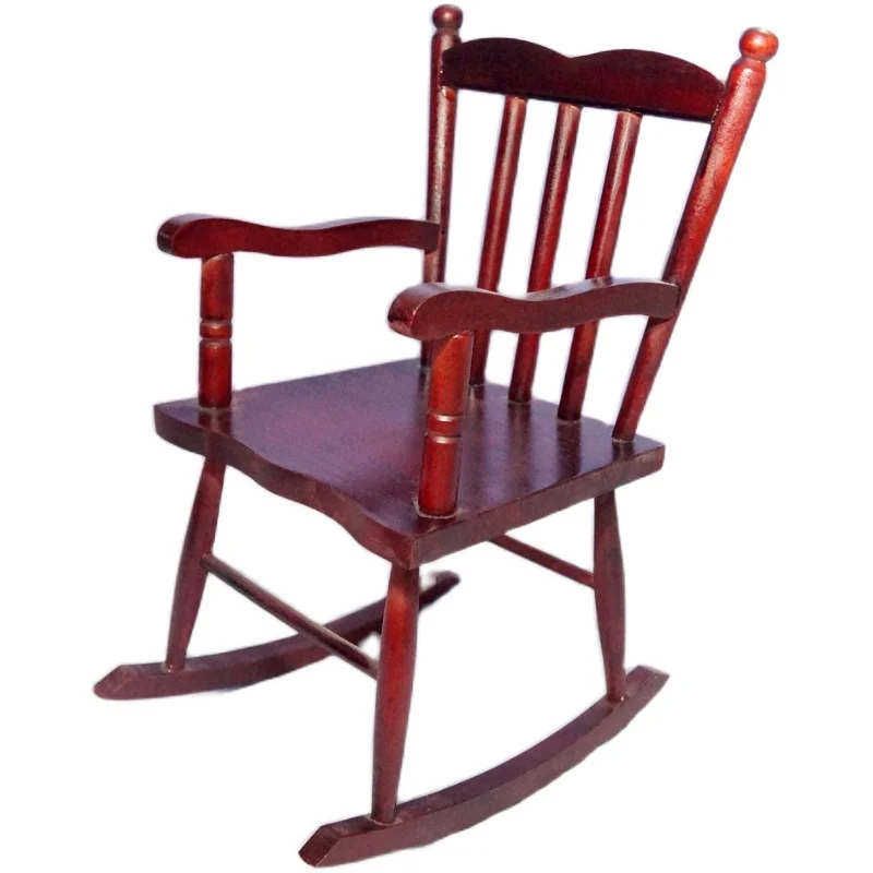 BJD мини мебель деревянное кресло-качалка красного цвета для 1/3 24 &quot60 см 70 высокой