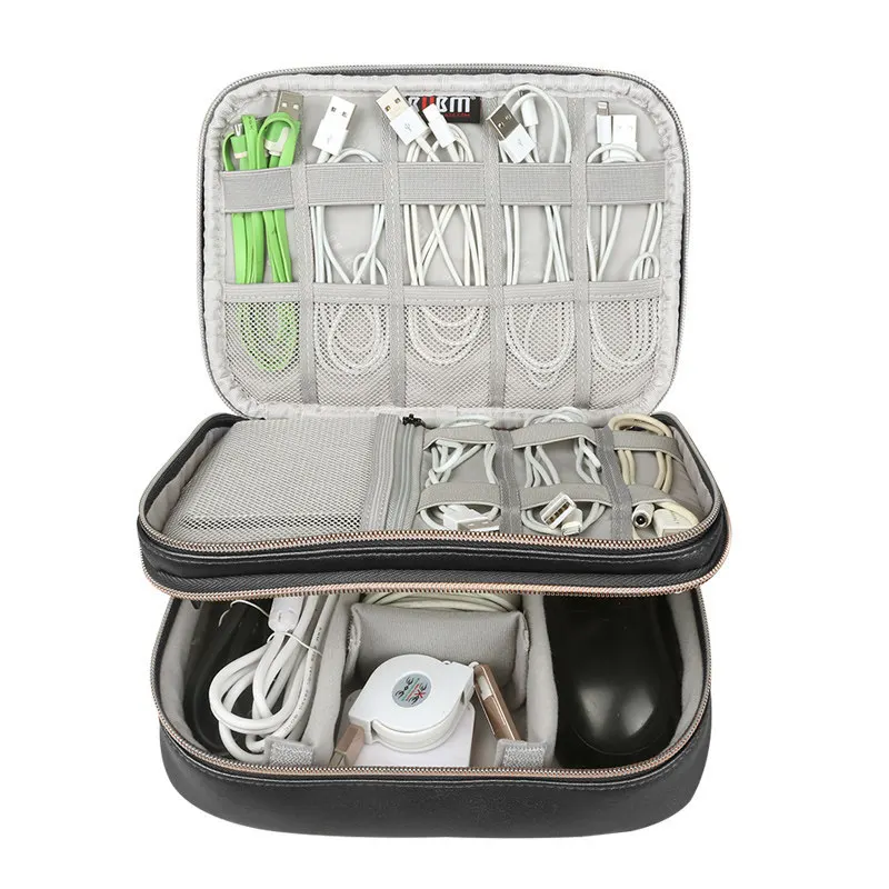 TUUTH сумка для хранения кабеля двухслойные цифровые аксессуары дорожный