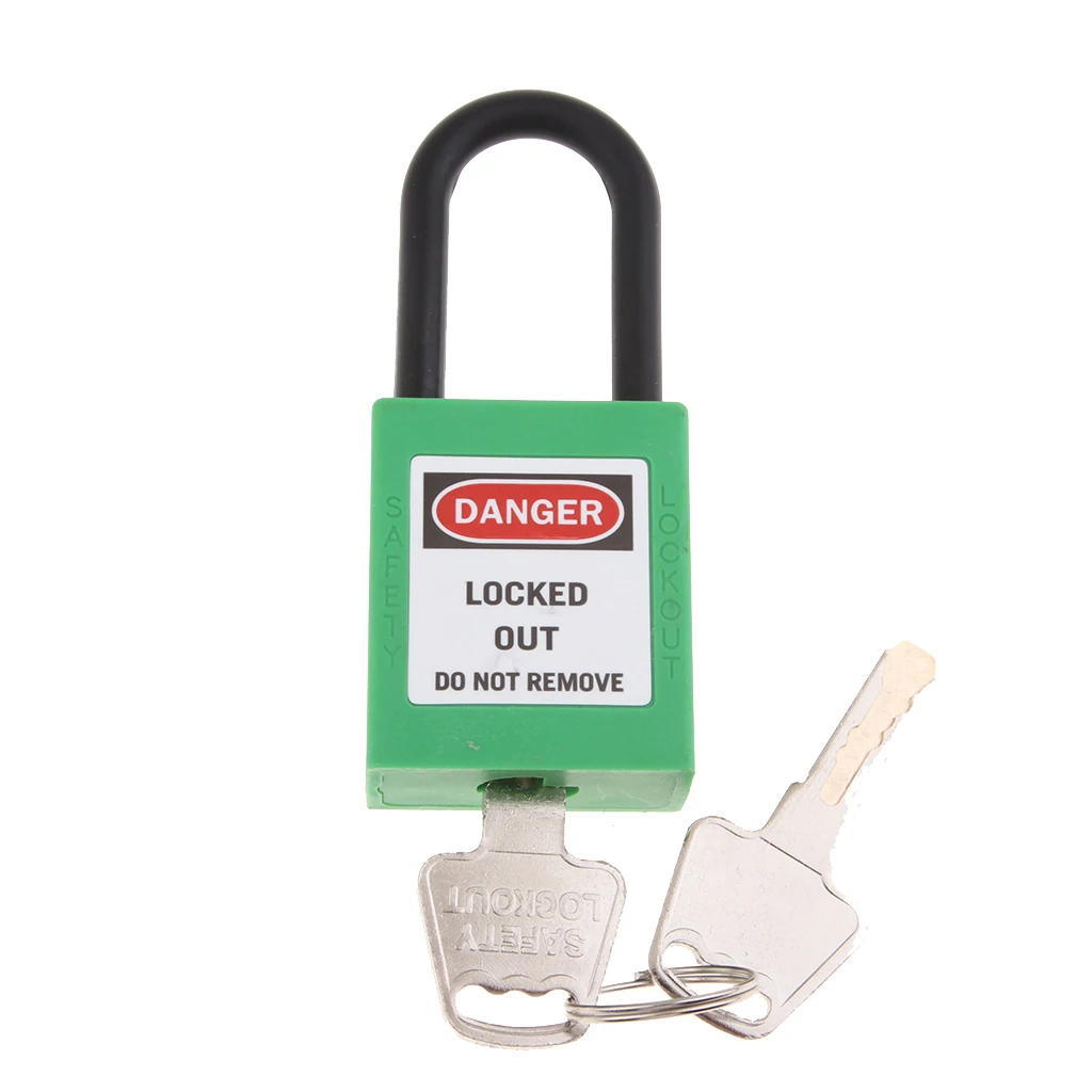 

Safety Lockout Tagout Keyed Different Padlock With 1.5-Inch Shackle, 7 Color