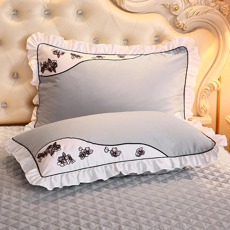 Постельное белье принцессы серого цвета постельное из шелковистой ткани модал