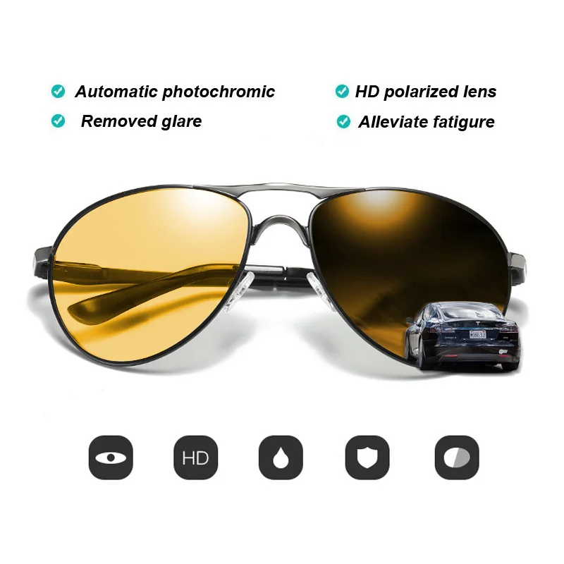 Авиационные мужские солнцезащитные очки поляризационные для вождения рыбалки