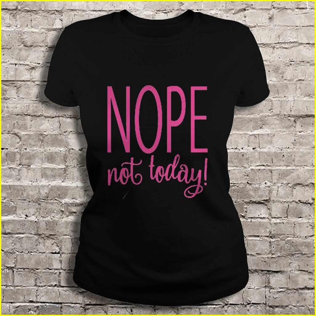 Мужская футболка Nope not today версия розовая Женская |