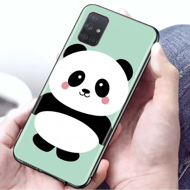 Супер милый чехол с пандой для Samsung Galaxy A50 A70 A70s A50s A80 A40 A30 A20e A20s A10e A10 черный мягкий