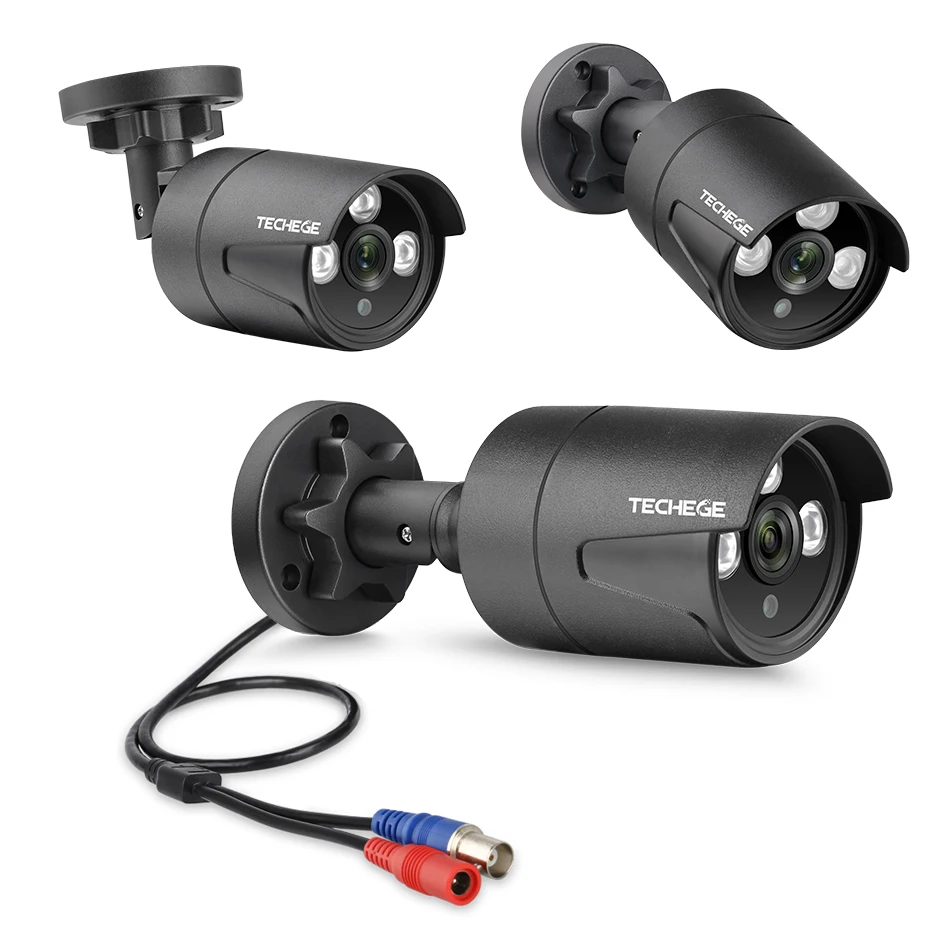 Techege камера видеонаблюдения системы безопасности комплект 4CH 1080N AHD DVR Kit Ночное