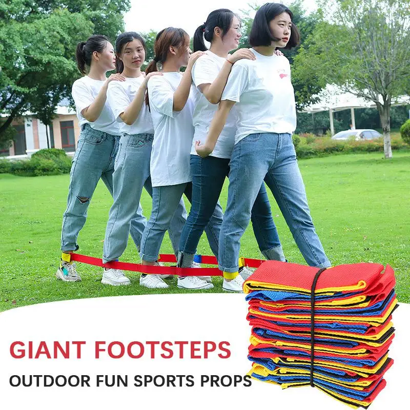 Giant Footsteps 3-6 Leg Children Outdoor Training Fun Sports Toy Parent-child Social Teamwork Games Props Interactive Toy Gift