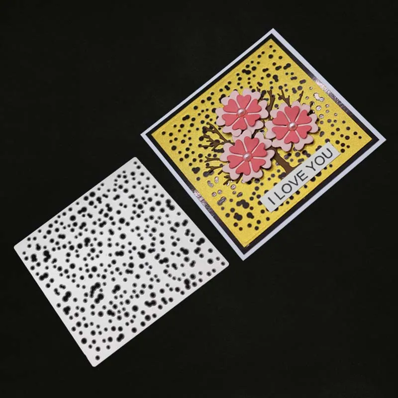 YINISE металлические режущие штампы для трафареты скрапбукинга квадратного фона