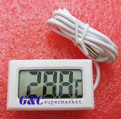 Белый аквариум датчик температуры ЖК-дисплей цифровой термометр для аквариума |