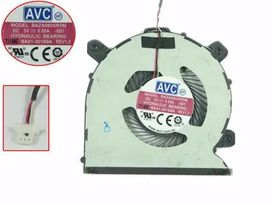 

AVC BAZA0605R5M 001 BA31-00169A DC 5V 0.50A 3-Wire Laptop Cooling Fan