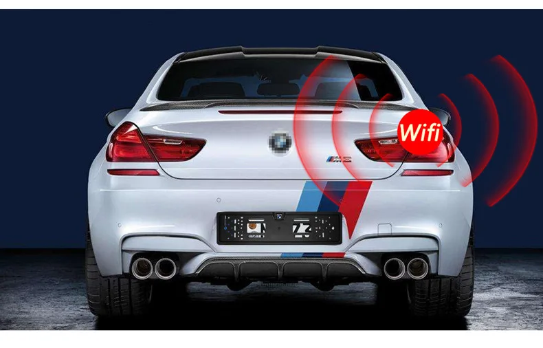 

EU License Plate Frame Camera Wireless WiFi Car Rear View Camera 1080P HD Parking System Reverse Assistance hd wireless camera