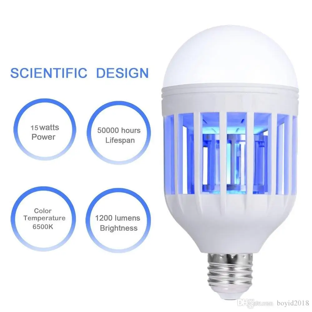 Светодиодная лампа-ловушка для комаров 12 Вт E27 | Освещение