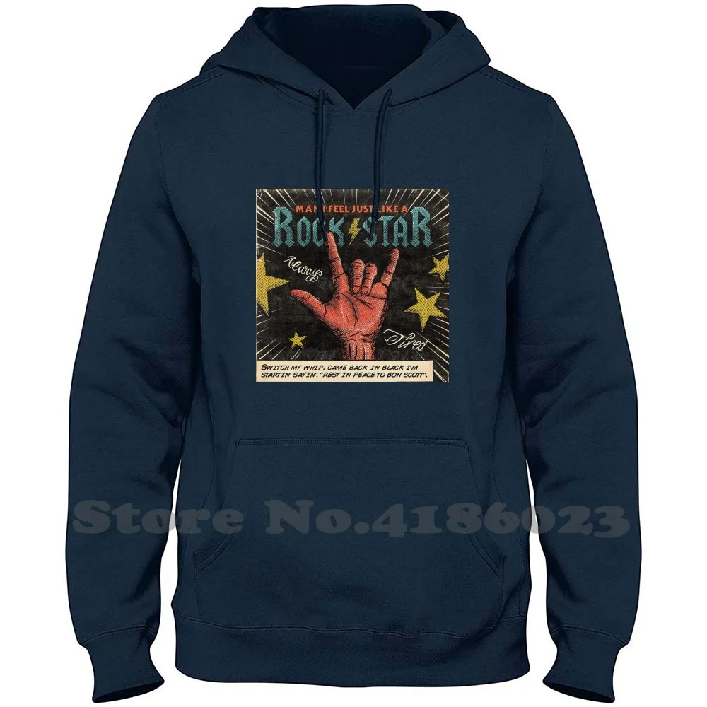 

Толстовка с длинным рукавом Rockstar, свитшот с надписью Malone Anakmbarep Music