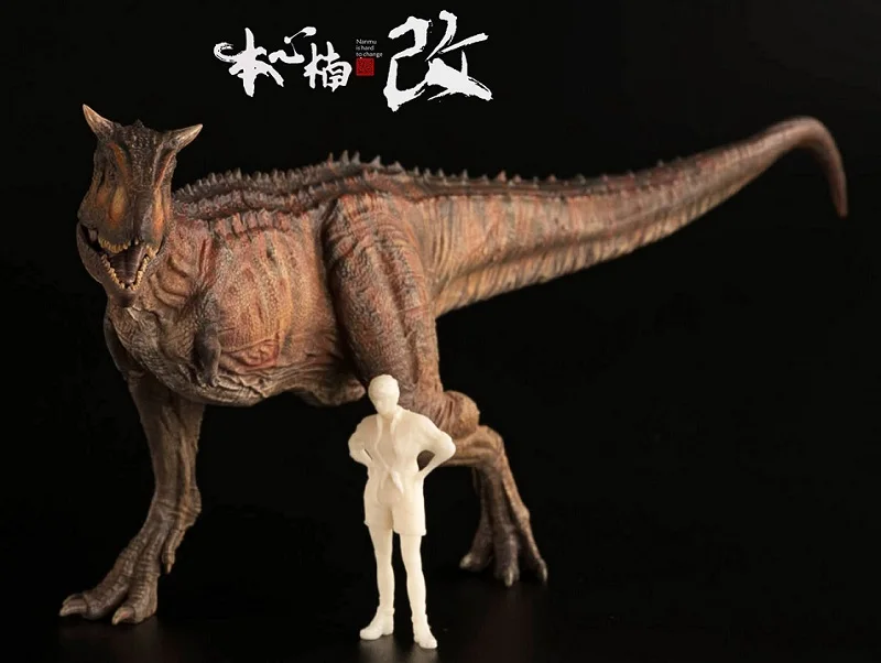 1:35 Nanmu Studio Ranger carnoaurus Animal urus фигурка животного с человеком классические игрушки для мальчиков коллекция подвижная челюсть