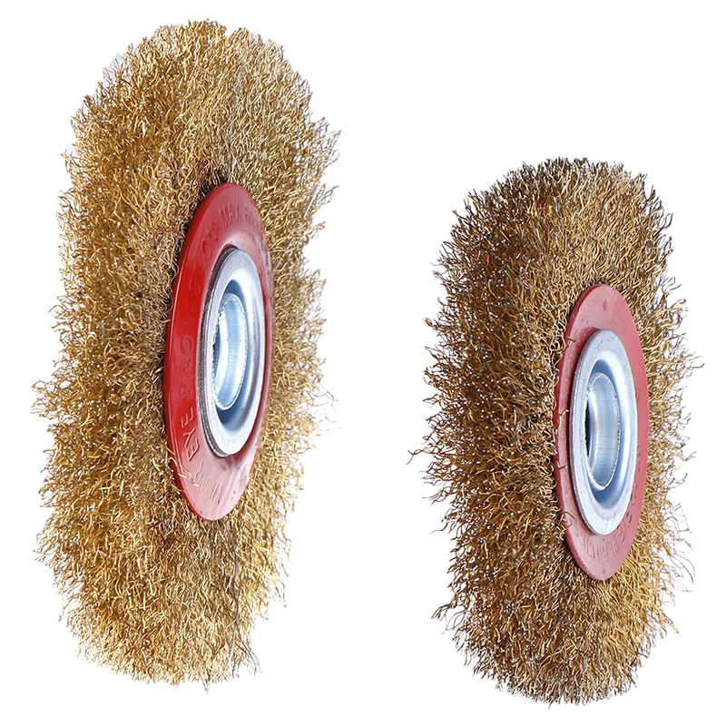 

Wire BrushWire Wheel Round Brass Plated Wire Brush Wheel Bench Grinder Deburring