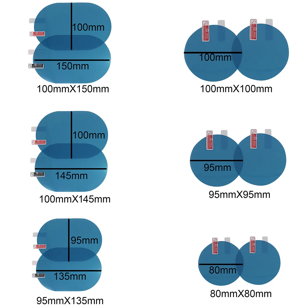 2 шт. Автомобильные противотуманные наклейки на зеркало заднего вида|Оконные