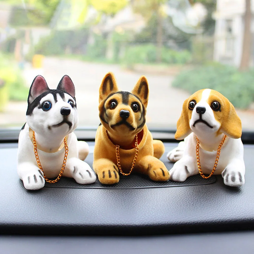

Car Doll Husky Shepherd Shake Head Dog Decoration Car Interior Decoration Cute Creative Gift Tabletop Ornament Auto Accessories