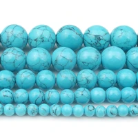 4681012mm natural blue howlite turquoises stone beads for diy bracelet accessories jewellery making 15