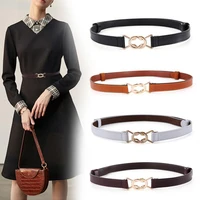 western candy colour adjustable cow leather women sknny belt fashion dress sweater women thin belt