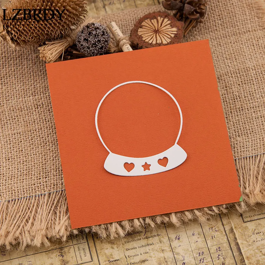 Нежный хрустальный шар со снегом цветком звездой сердцем тиснением