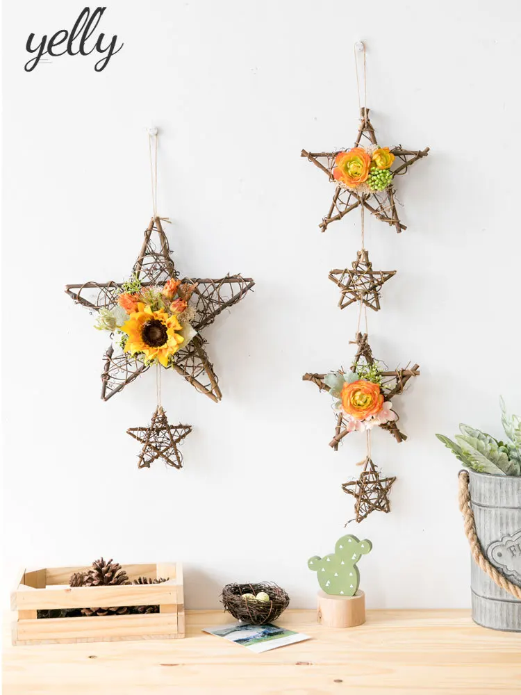 

Sen Series Bedside Wall Pendant Kindergarten Decorations Nordic Ins Children's Room Simulation Flower Door Pendant Room Decor