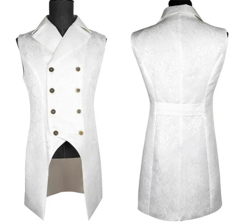 Средневековый Ретро стимпанк однотонный Ренессанс смокинг жилет куртка