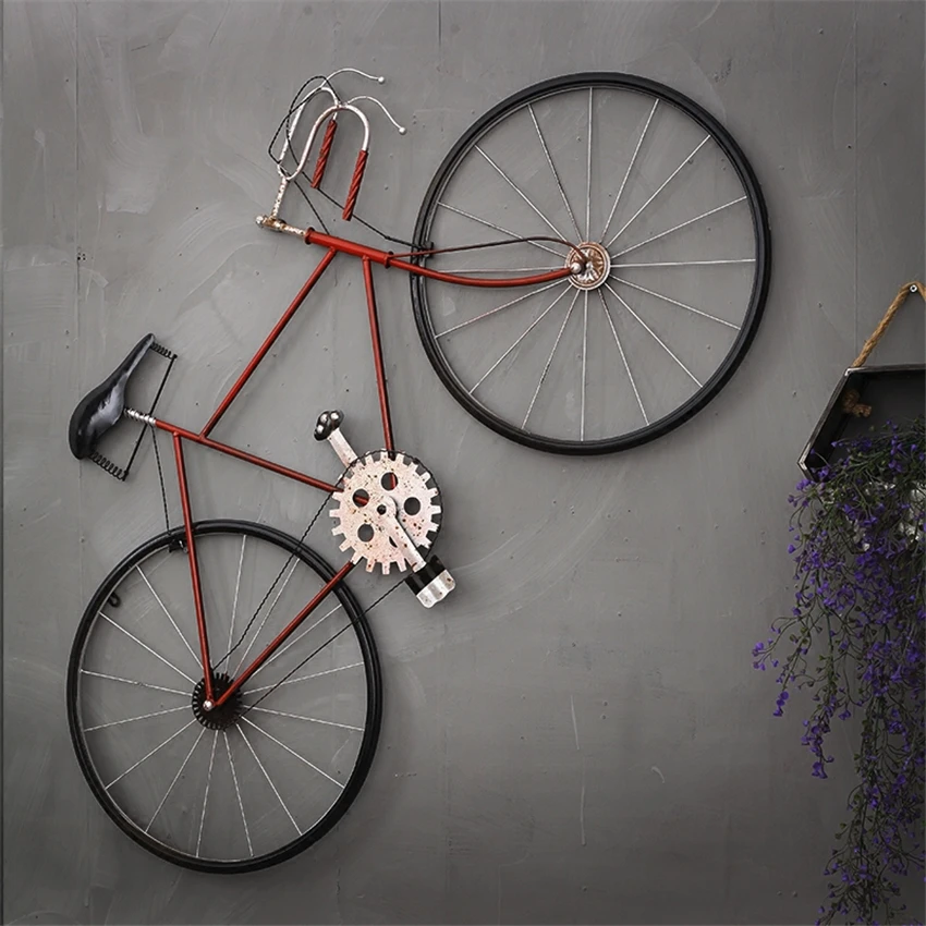 Лофт индастриал Ретро Железный велосипед настенные светильники для гостиной