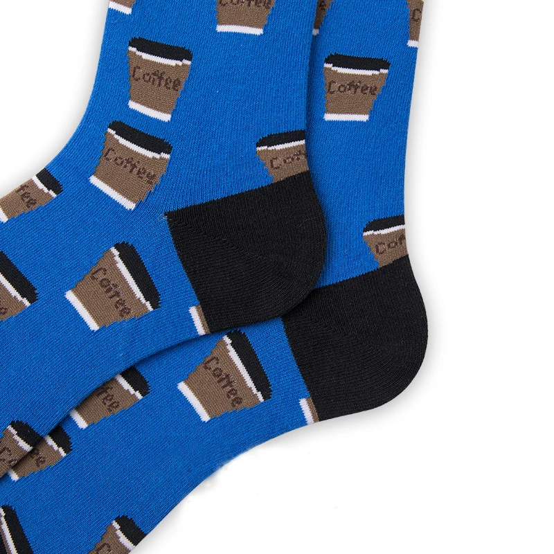 Christmas Socks Coffee Cup Pattern Fun Letter Unisex Europe And America Street Style Fashion Socks Cool wholesale