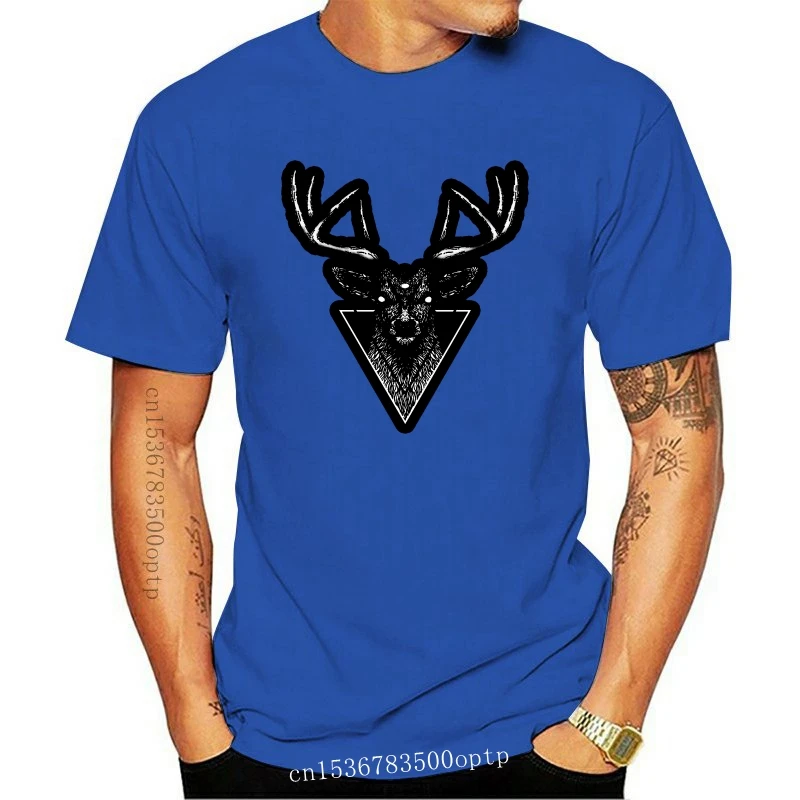 

New Summer T Shirt Dark Deer T-Shirt 100 Percent Cotton Cute Tee Shirt Basic Short Sleeve Man Tshirt