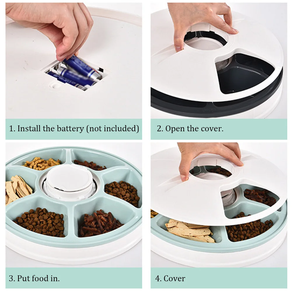 Автоматическая кормушка для домашних питомцев съемный цифровой таймер большой