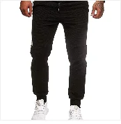 SHUJIN PuimentiuaAutumn Solid Loose Straight Men's Casual Pants Long Trousers Waist Pants Men Plus Size Cotton pantolon erkek