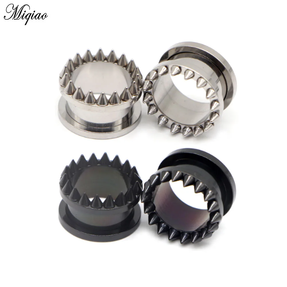 Miqiao 2pcs Ear Plugs Tunnels Screw 2g 0g 00g Earrings Gauges Kits Stretchers Taper Kit Piercings Body Jewlery | Украшения и
