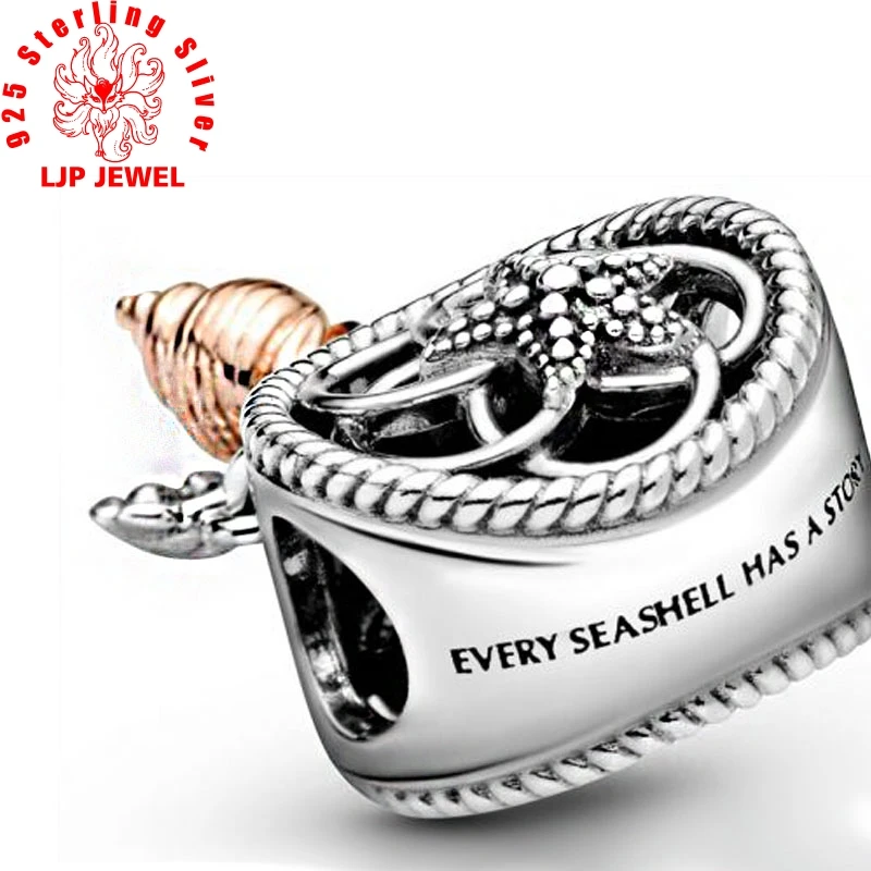 

2020 New Summer 925 Sterling Silver Openwork Seashell Dreamcatcher Charms Beads fit Original Bracelets Women DIY Jewelry