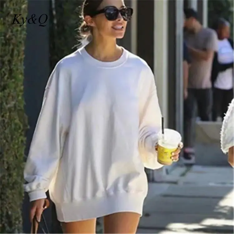 

2021 New Women's Big Outerwear Loose Boyfriends Style Solid Color Pullover Tops Female Casual Trendy Street Photo Comfortable