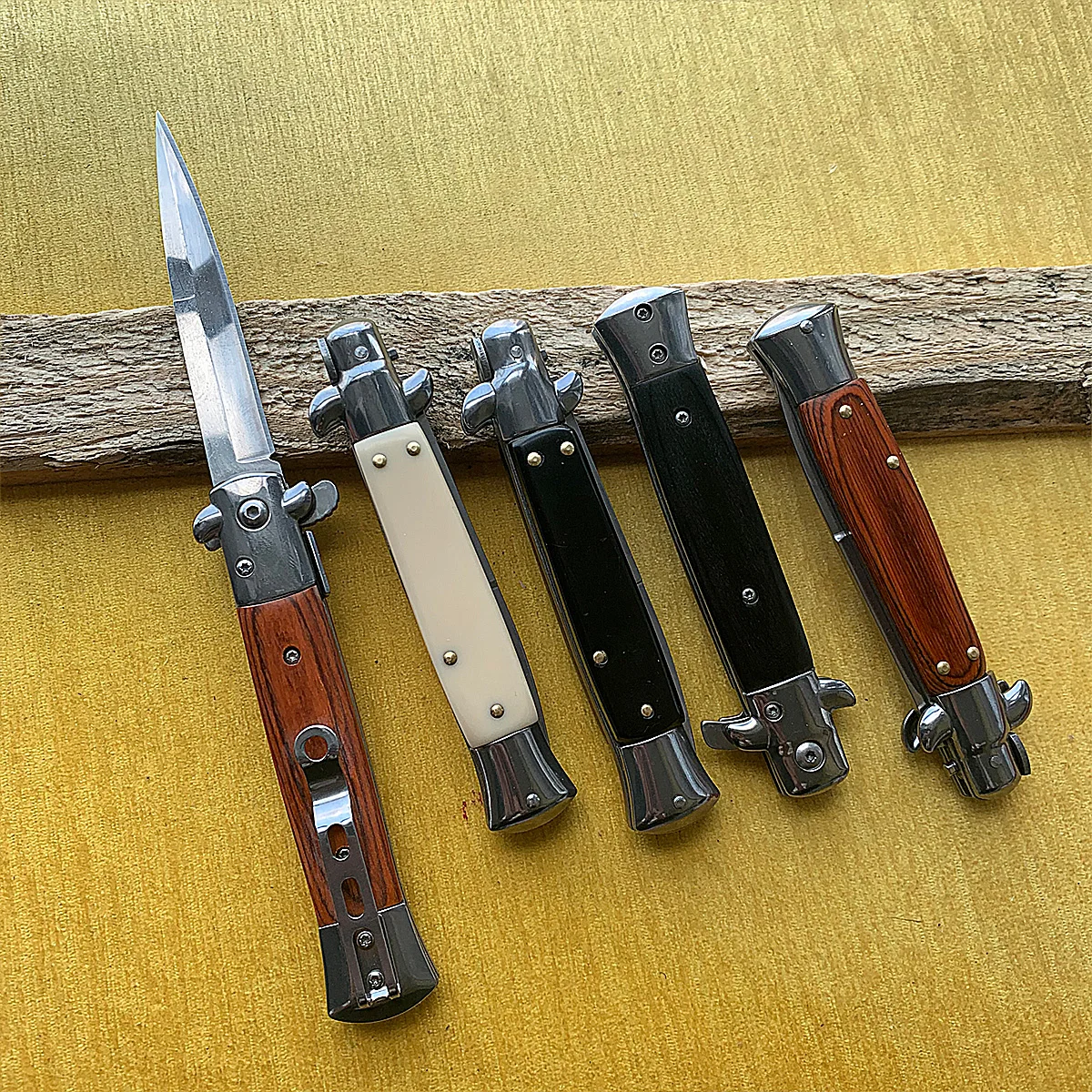 Складной нож итальянской мафии с лезвием 440C карманные ножи акриловой ручкой