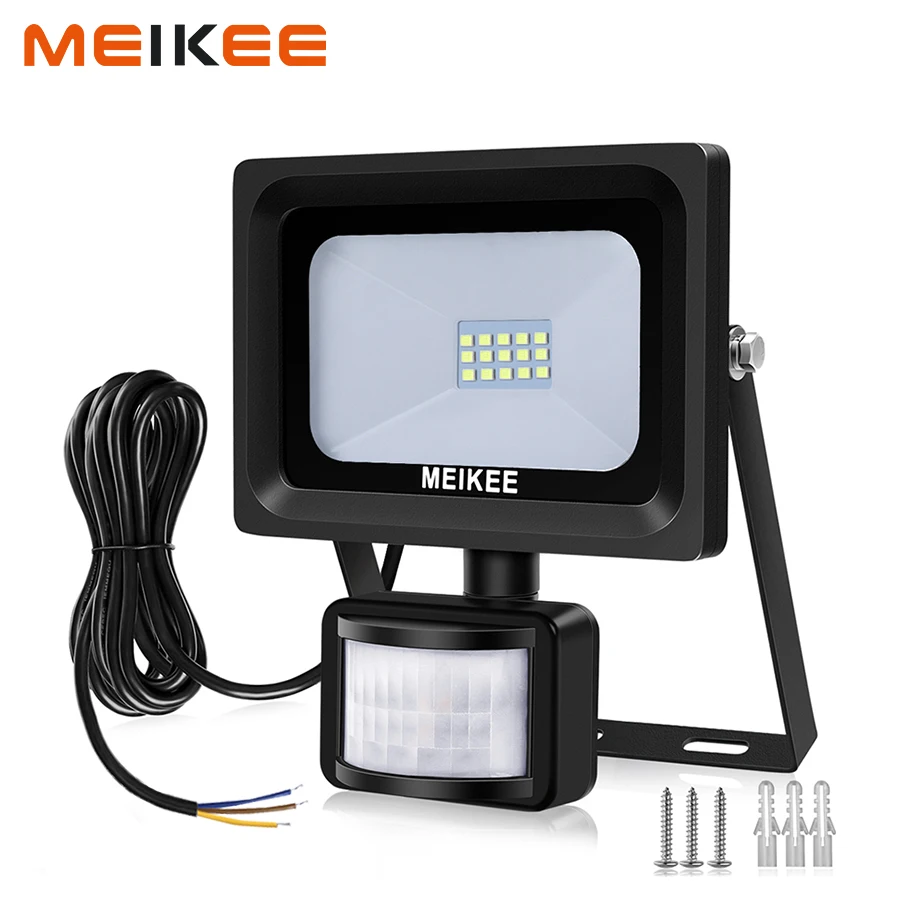 10 Вт Светодиодный светильник с датчиком движения вспышка водонепроницаемый