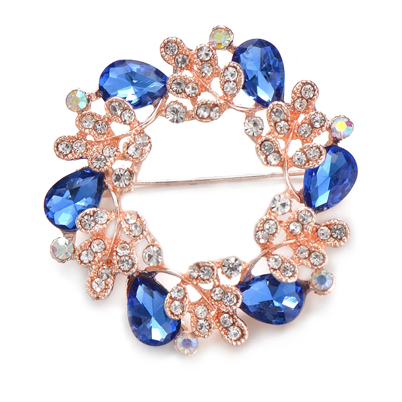 Женская брошка и заколка IYOE цветная круглая с кристаллами|Броши| |