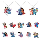 Оригинальное акриловое ожерелье Disney для маленькой девочки, ожерелье Лило и Стич, интерзвездное Ожерелье Подвеска для детей, ювелирные изделия