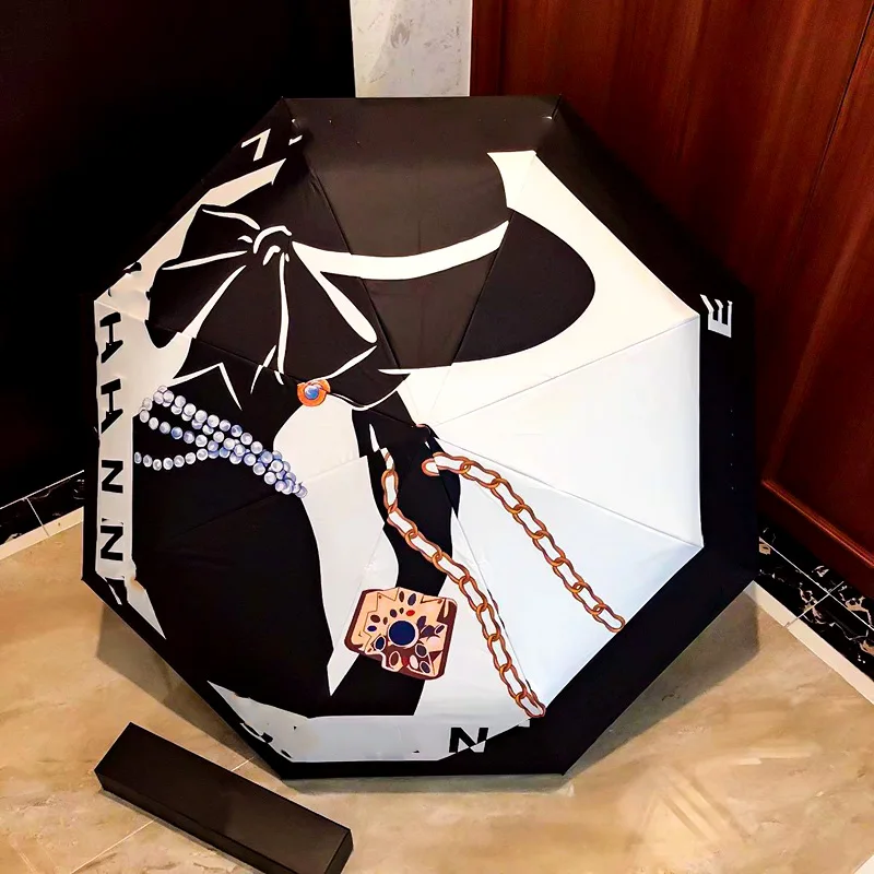 

High-quality luxury brand automatic anti-UV sunshade umbrella luxury umbrella umbrella rain women parasol umbrella