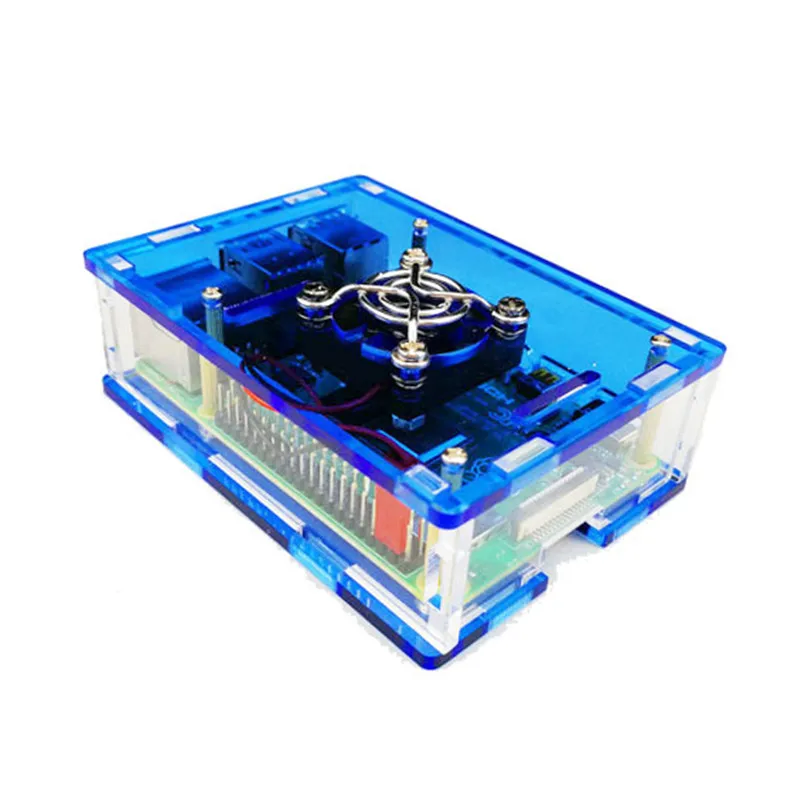Новый Raspberry Pi 4 Модель B акриловый чехол для корпуса с охлаждающим вентилятором