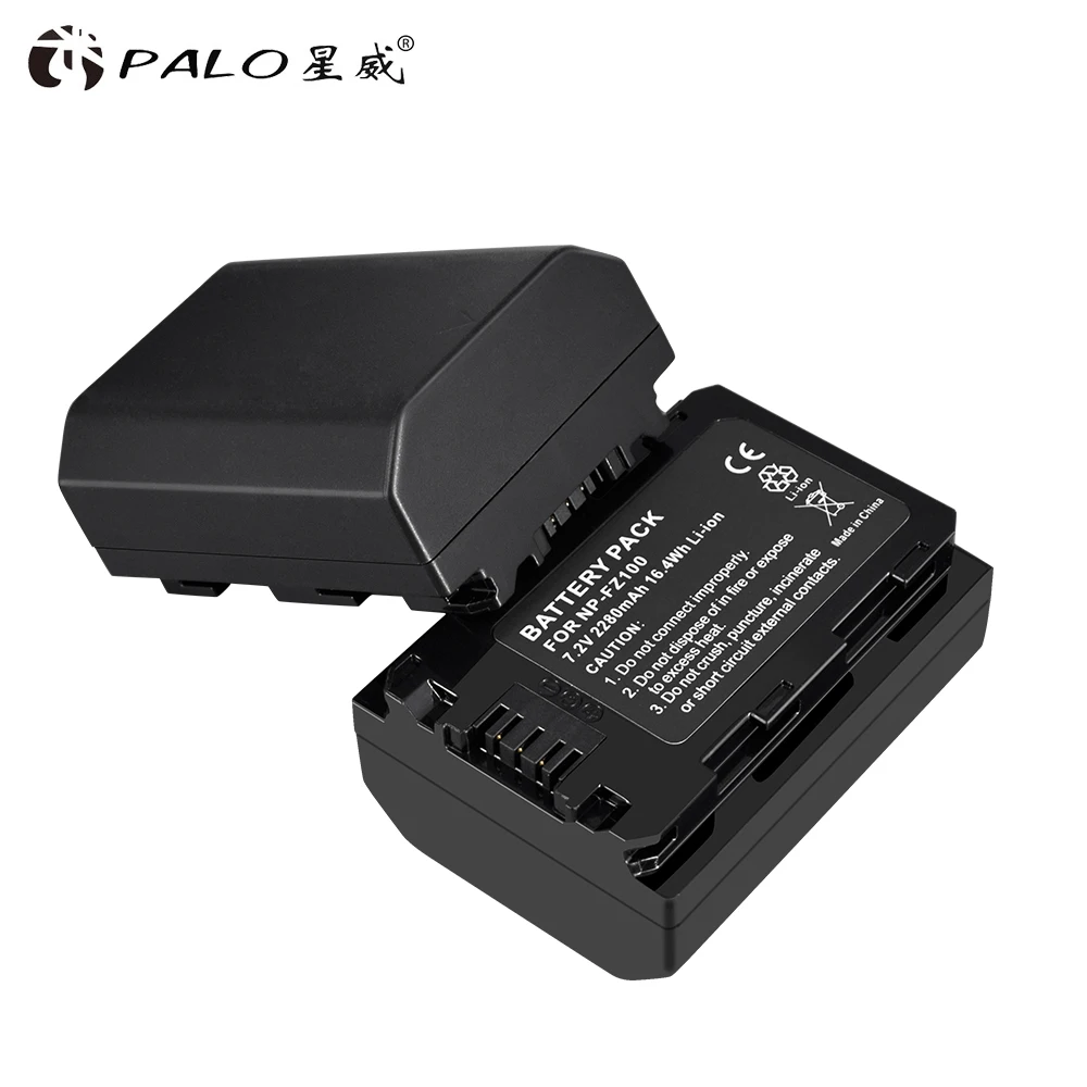 Palo 2 шт. 2280 мАч NP-FZ100 NPFZ100 батарея+ ЖК-дисплей Dual USB зарядное устройство для sony NP-FZ100 BC-QZ1 sony a9 a7RIII a7III