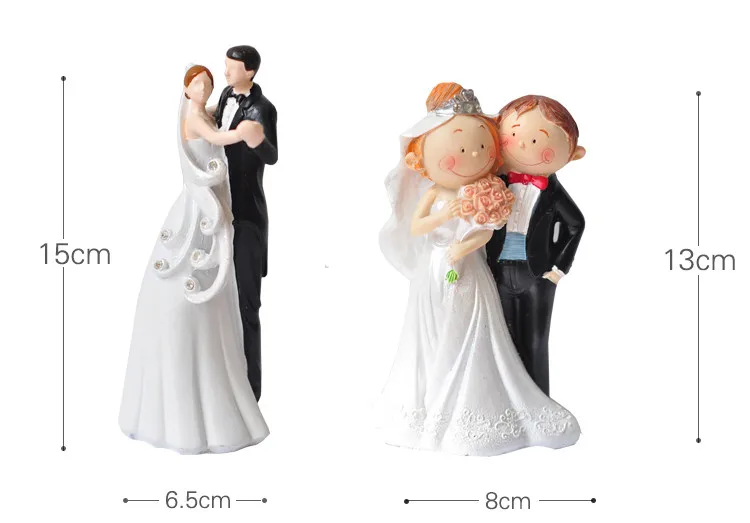 Dancing Birde and Groom Cake Topper Figurines Cute Fat Couple Wedding Gifts Favors for Decoration Supplies | Дом и сад