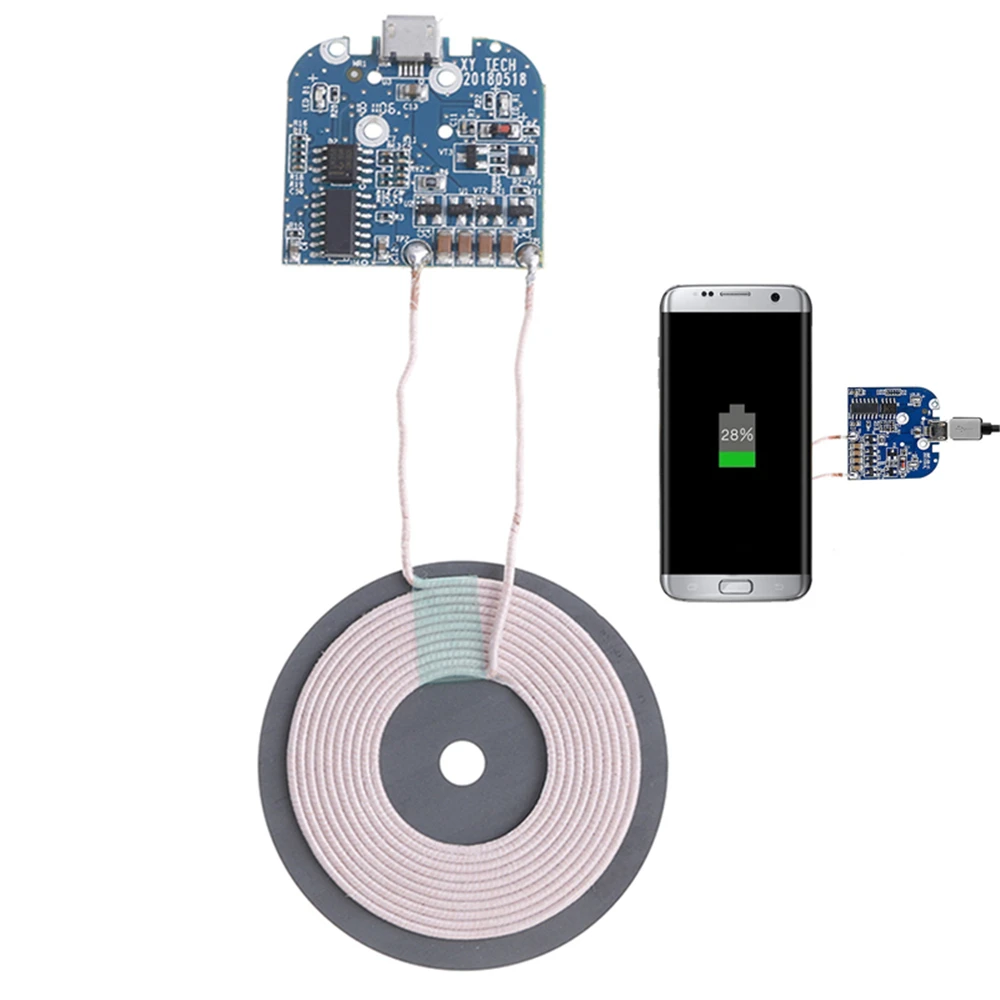 1 шт. новинка 2019 портативное беспроводное зарядное устройство 5 Вт Qi с быстрой