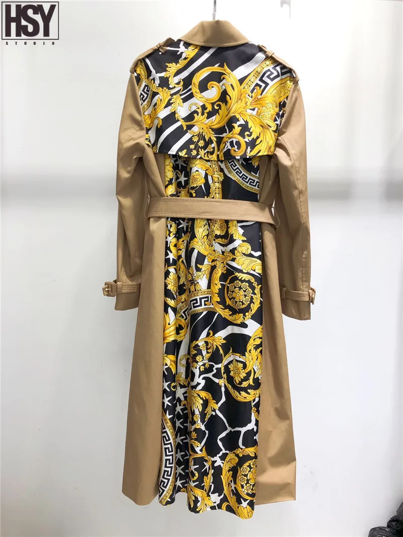 【HSY】2019 осень зима новые женские высококачественные Лоскутные лацканы цвета